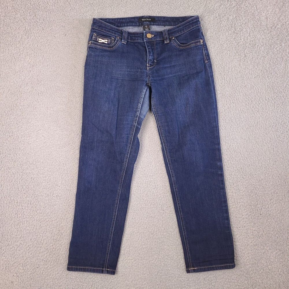 White House Black Market Jeans Womens 6 Blue Crop Leg Denim Pants Casual